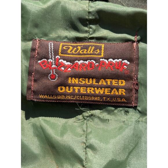 Vintage 80’s Walls Blizzard Pruf insulated coveralls Green thrashed faded Large - Picture 1 of 8